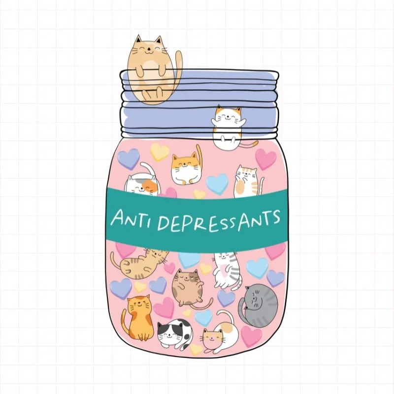 Cat Anti Depressants SVG PNG Design — SVG Society | Shop Cute & Trendy ...