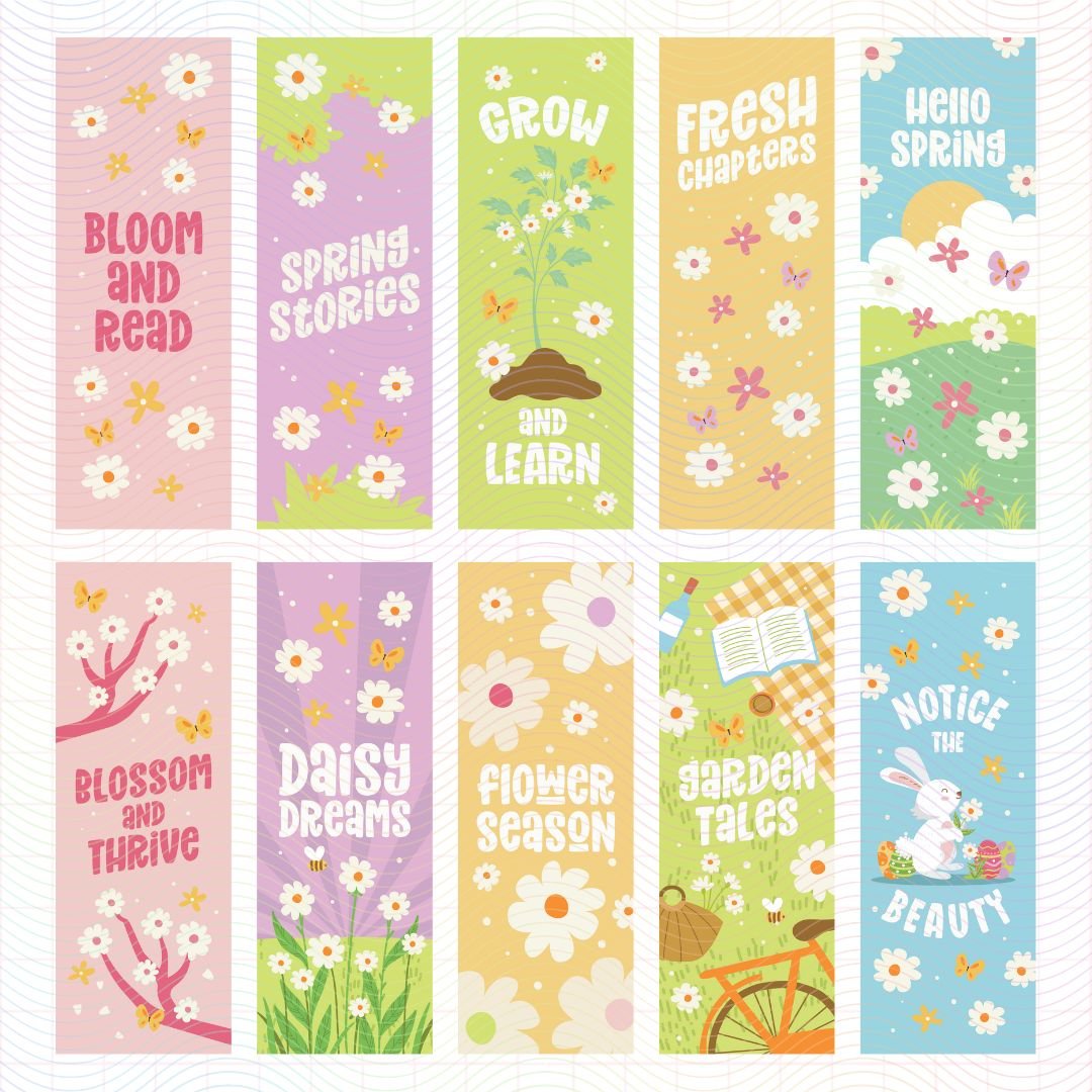 Spring Season Bookmark Set of 10 PNG.jpg