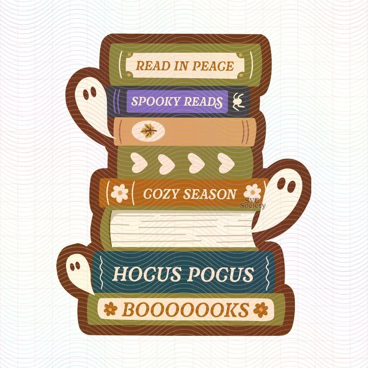 Spooky Book Pile (SVG & PNG)