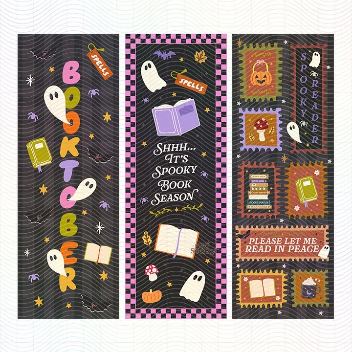 Spooky Season Bookmark Bundle (PNG Bookmark Design)