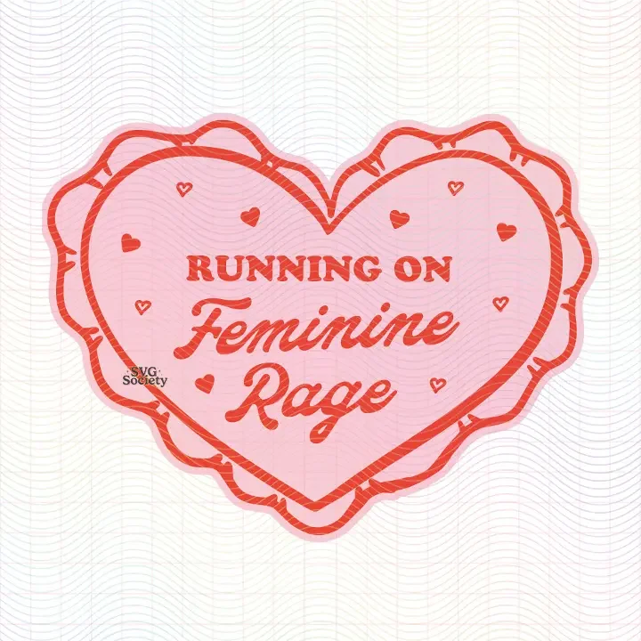 Running On Feminine Rage SVG PNG.webp