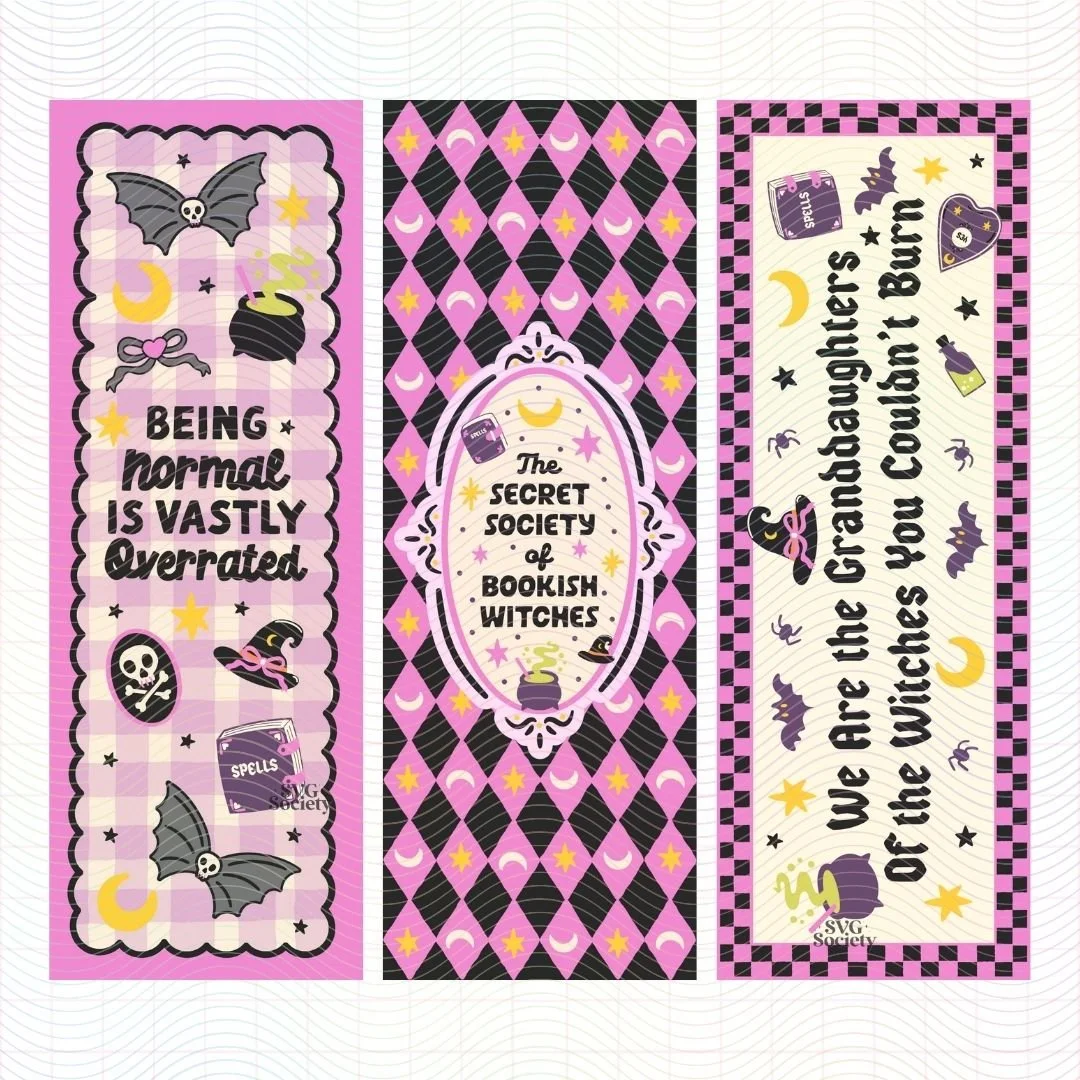Secret Society Of Bookish Witches Bookmark Bundle (PNG Bookmark Design) 1.jpg