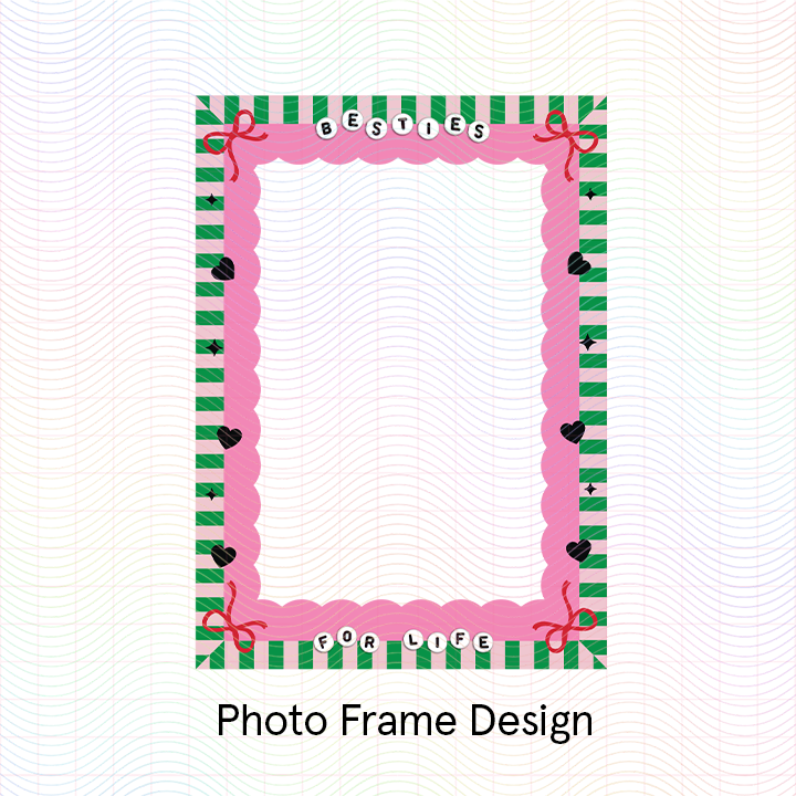 Besties For Life Photo Frame (PNG Design)
