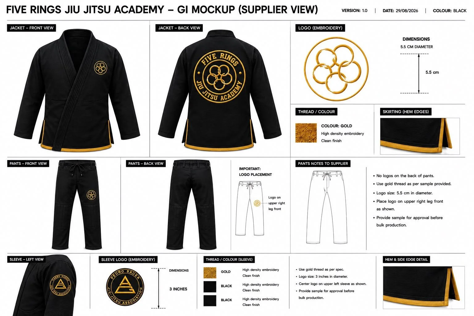 Five Rings Academy Gi
