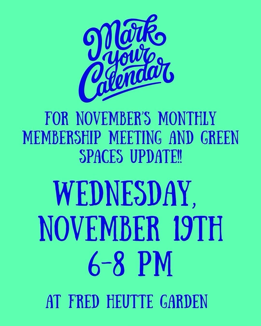See you Wednesday night at 6pm @fredheuttegarden for our monthly membership meeting. We&rsquo;ve got lots of updates and important community info for you! #ghentnorfolk #ghentneighborhoodleague #ghentnfk #allarewelcome