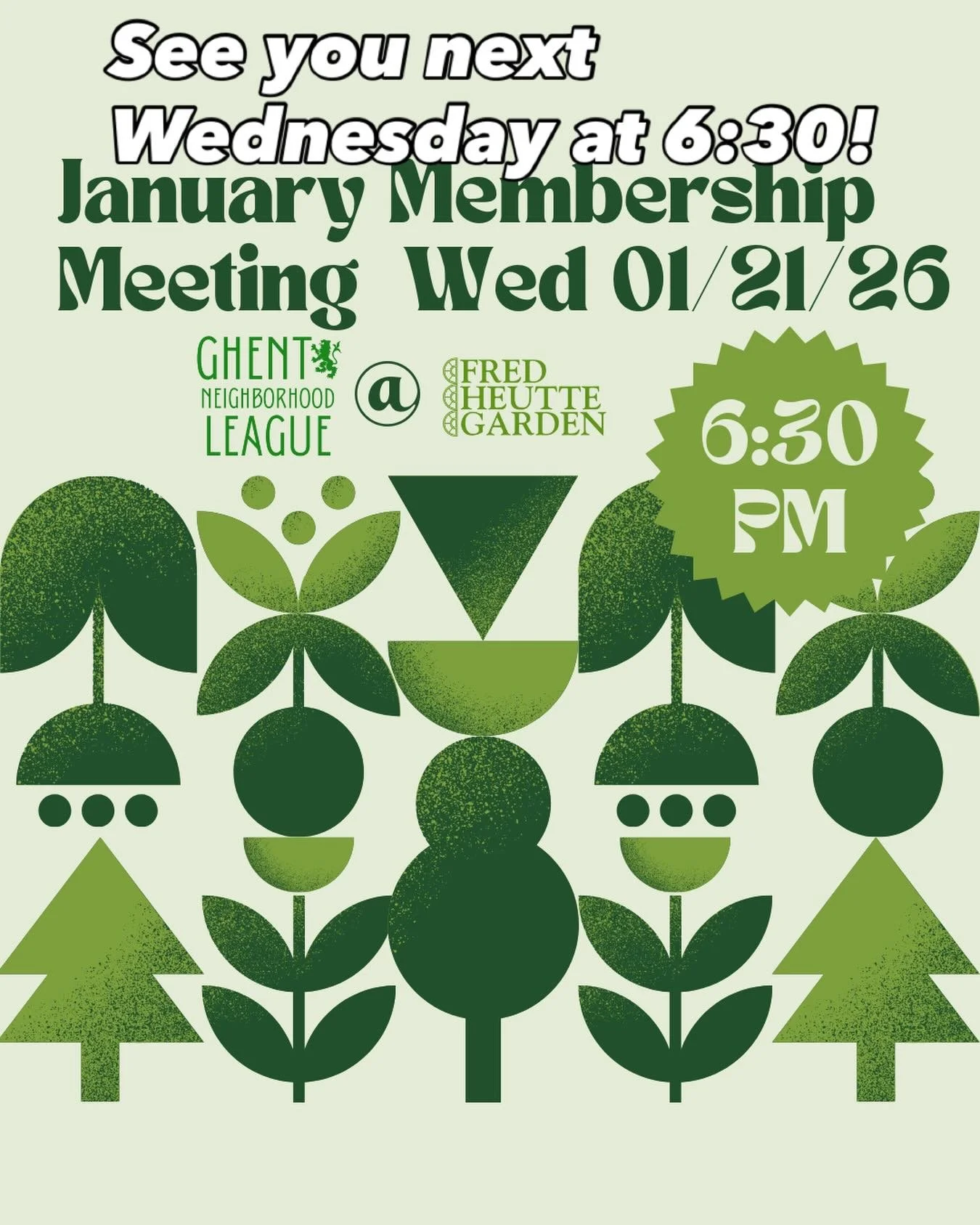 Join us Wednesday the 21st at 6:30 @fredheuttegarden . Note the new time! We&rsquo;ll start right at 6:30. We&rsquo;ve got Karen Rudd from the Norfolk Comission of the Arts speaking and a lot of community updates so be sure to join us! We look forwar