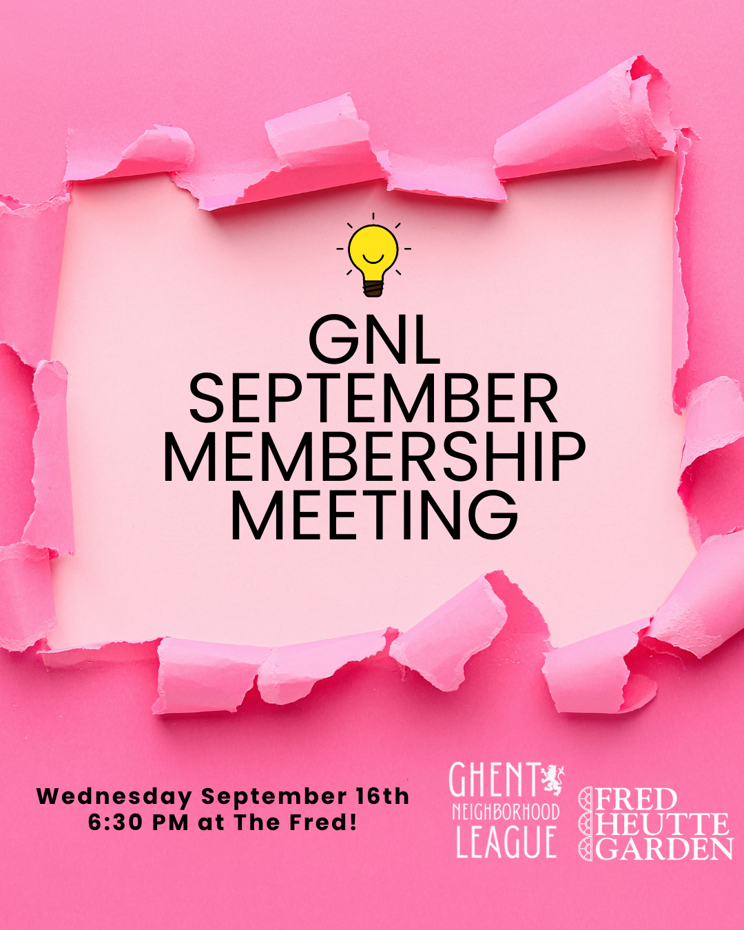 September Monthly Membership Meeting