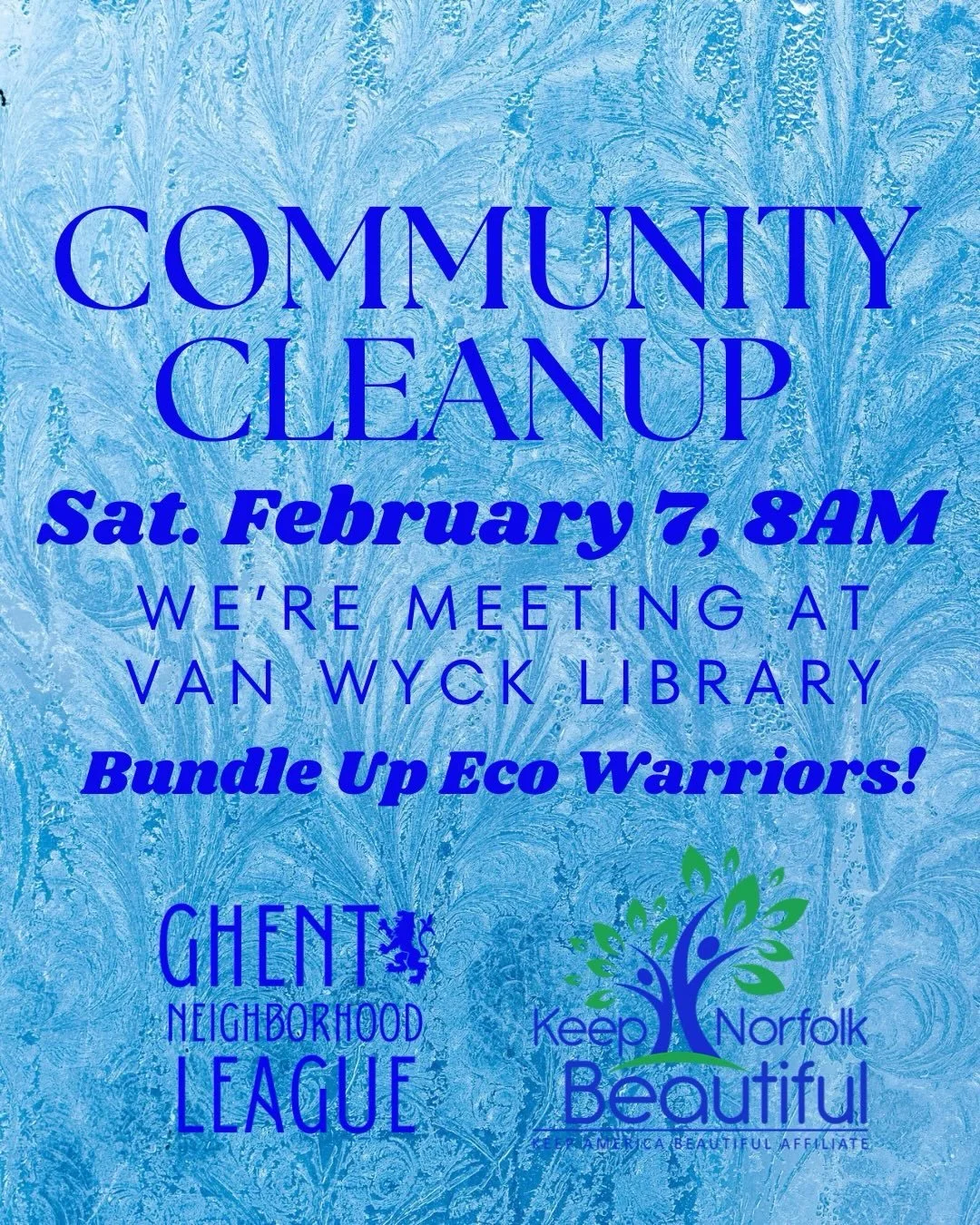 Come show off your intestinal fortitude Saturday morning at 8am at Van Wyck Library. It&rsquo;s gonna be cooooold so come be an eco-warrior badass and pick up trash with supplies graciously lent by @keepnorfolkbeautiful . Wear gloves. And a hat. And 