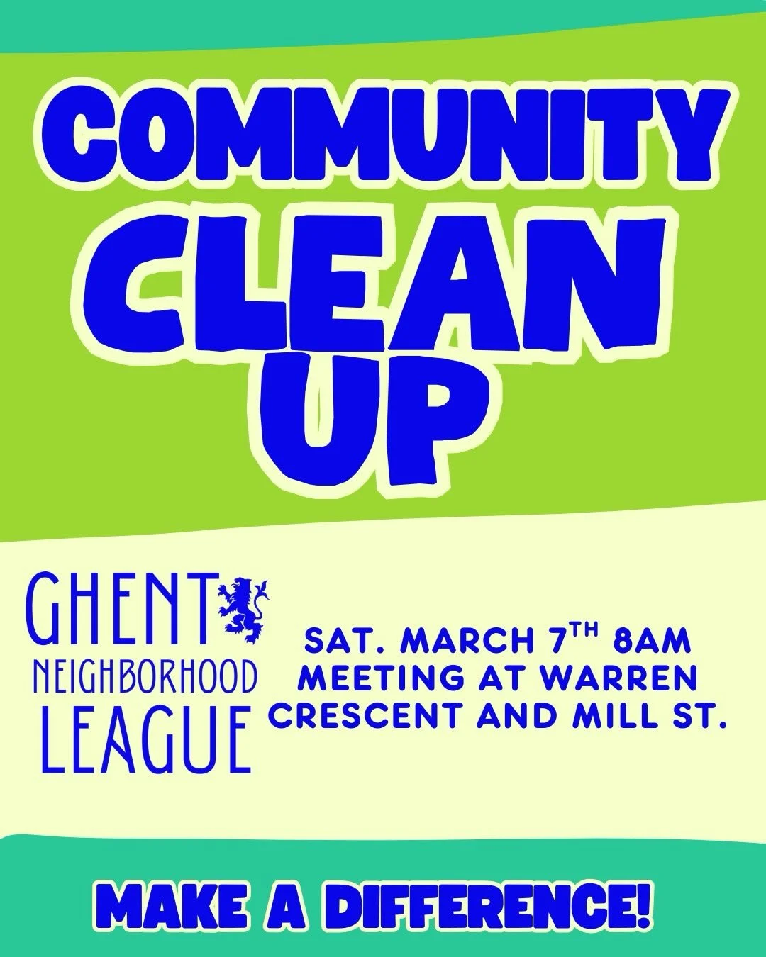 Tomorrow morning!!! 8 AM! Warren Crescent and Mill! Come make a difference 💚💚💚#ghentnorfolk #ghentnfk #ghentneighborhoodleague #makeadifference #ghentnorfolkva