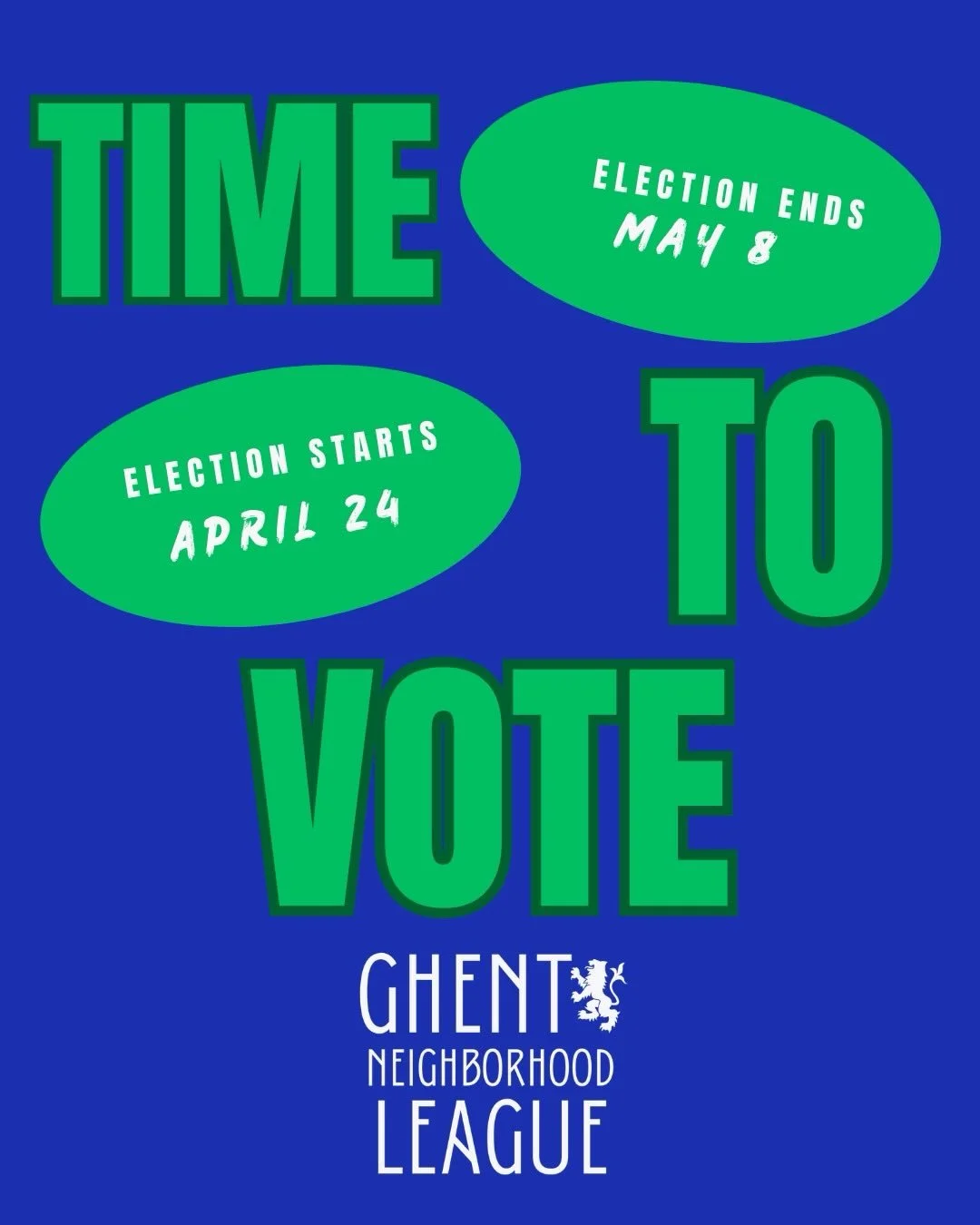 If you&rsquo;re a current member of @ghent.neighborhood.league you should have gotten a e-ballot. If you didn&rsquo;t email us at admin@ghentneighborhoodleague.org and we&rsquo;ll get you sorted. Thanks for voting and supporting the League!!!!
