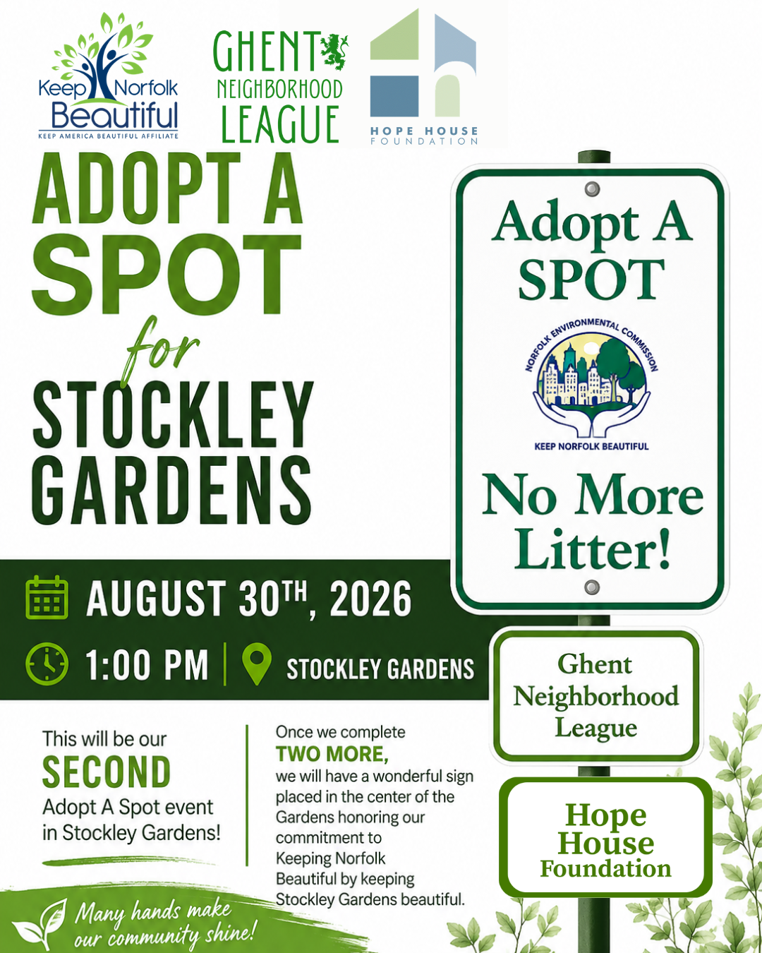 Our Second Adopt A Spot cleanup in Stockley Gardens