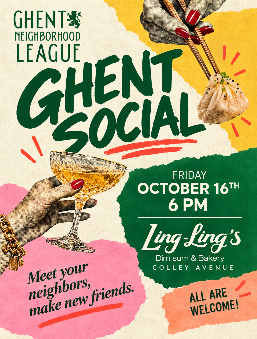 October's Ghent Social at Ling-Ling's
