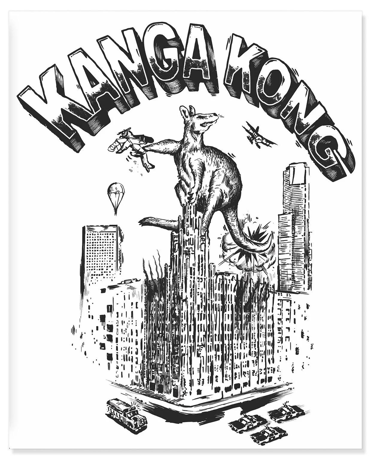 KANGA KONG BLACK AND WHITE