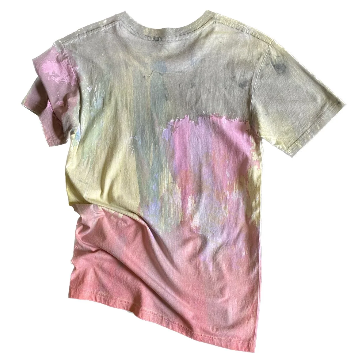 Back of a HOPONIT Australian t shirt with a kangaroo illustration by N. Parker and a gelati oxidised treatment.