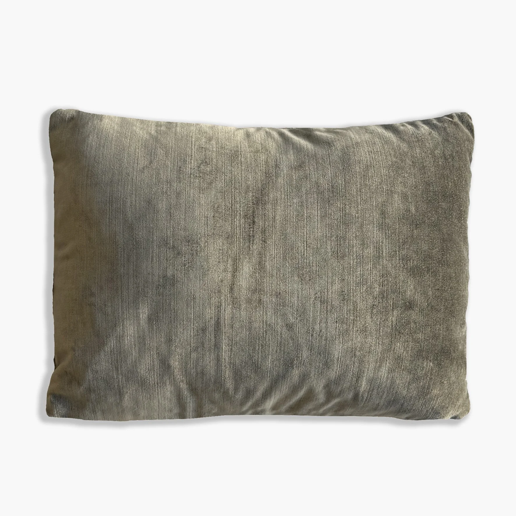 Champagne velvet plain back for artist-stripe cushion made by Hoponit studio.