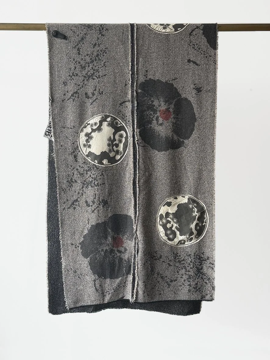 WOOL BLEND SCARF POPPY 1