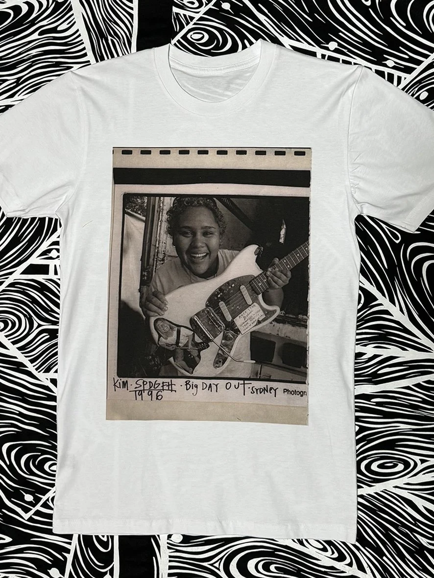 Front view of a Sophie Howarth Peace Love and Brown Rice image of Kim SPDGFH at Big Day Out.