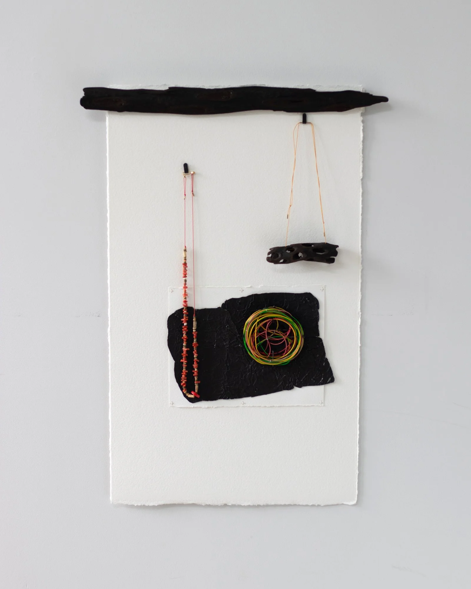  95. Fiona Christeller 
  Marrakech; Mum’s jewellery box; Orongorongo Valley; Workshop materials.  
 Series title:  What can’t be left behind? 
 (2026)
 Mixed media, see individual label
 560 x 450 x 45mm
 $1,280