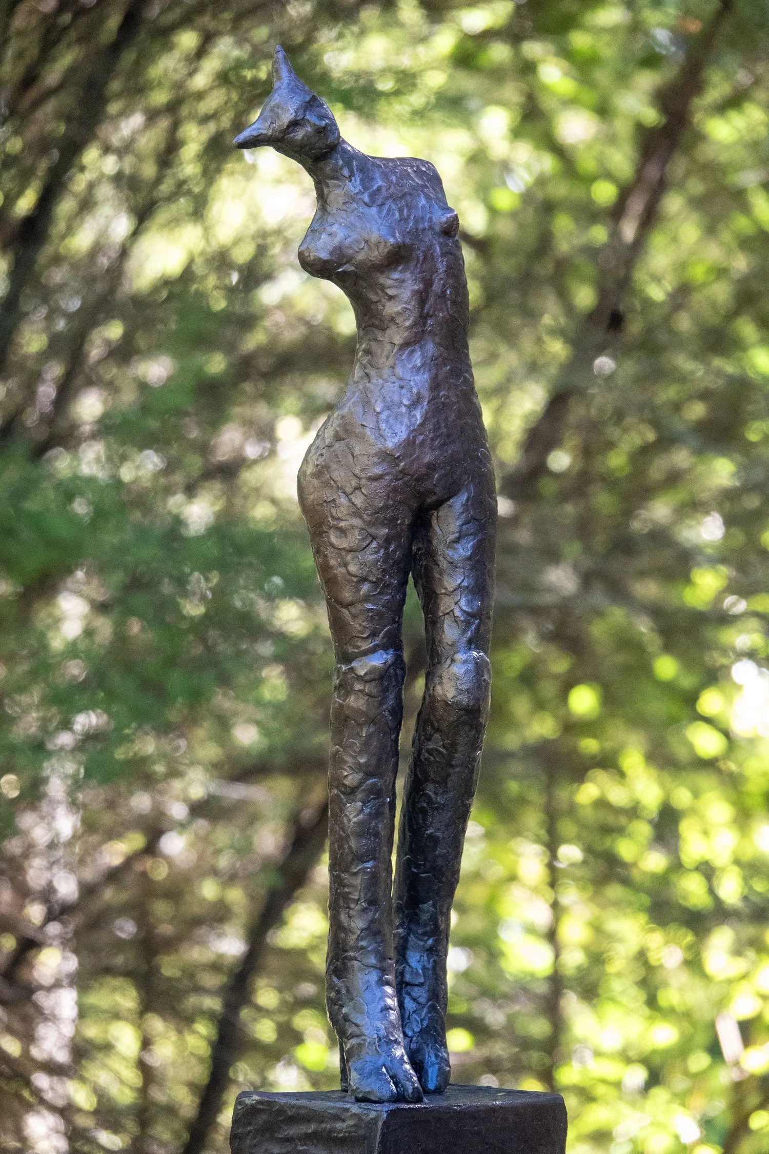  32. Julie Ross 
  Cat Walk 1  
 (2026)
 Bronze
 650 x 140 x 140mm
 Ed. 1 of 1
 $8,200