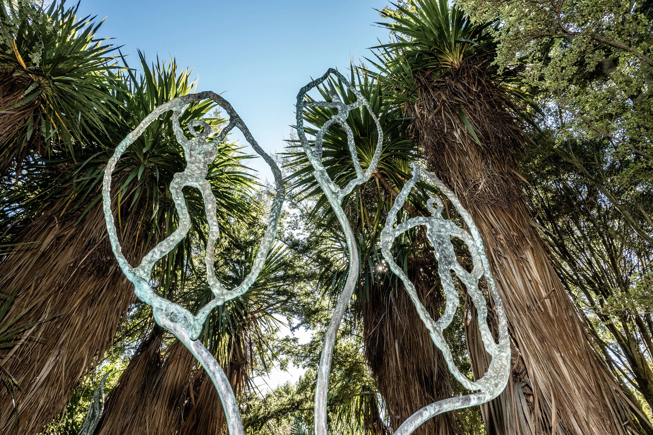  61. Robyn Webster 
  Family II  
 (2025)
 Bronze on stone plinth, stainless steel pin
 1800 x 900 x 440mm
 Ed. 1 of 1
 $6,500