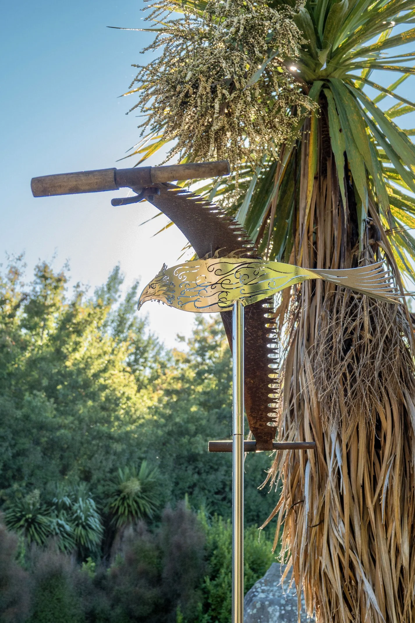  75. Gary Baynes 
  Saur I  
 (2025)
 Marine grade stainless steel, saw blade
 2.5 x 1.8m
 $6,300