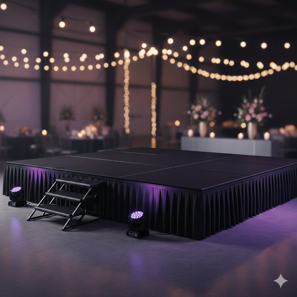 stage rental for wedding in denver