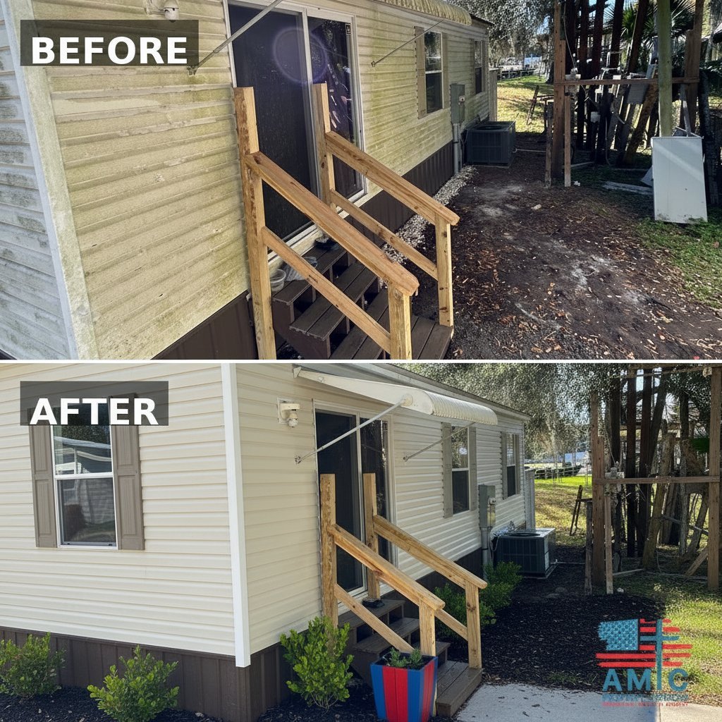 See the difference expert care can make. One property, two stories&mdash;transformation you can trust. Curious how we turn tired exteriors into welcoming spaces? Let AMIC Property Services handle your next project. Call today for your free estimate! 