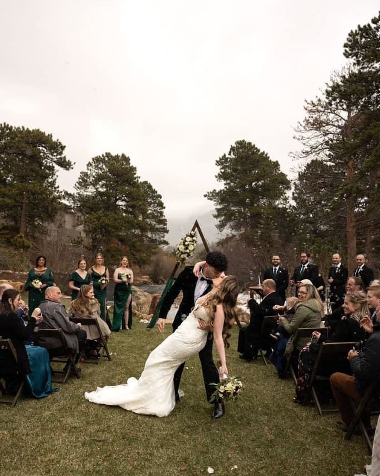 The most perfect and picturesque dip that you&rsquo;ve ever seen! 

It was snowing in Estes Park over the weekend but my bride and groom, Tiana and Mohamed brought all the heat 🔥 

We were so blessed to be a part of this incredible and beautiful day