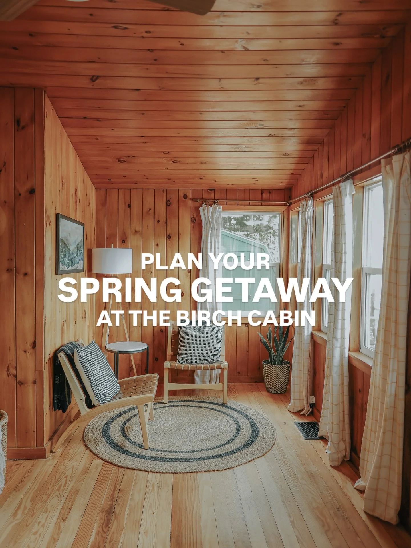 Plan your spring getaway to the Adirondacks in the Birch cabin. You met get sunshine or snow and there will be mud, BUT the cabin is cozy, the restaurants and shops are open with time to savor and the scenery still beautiful. 

Book from our link in 