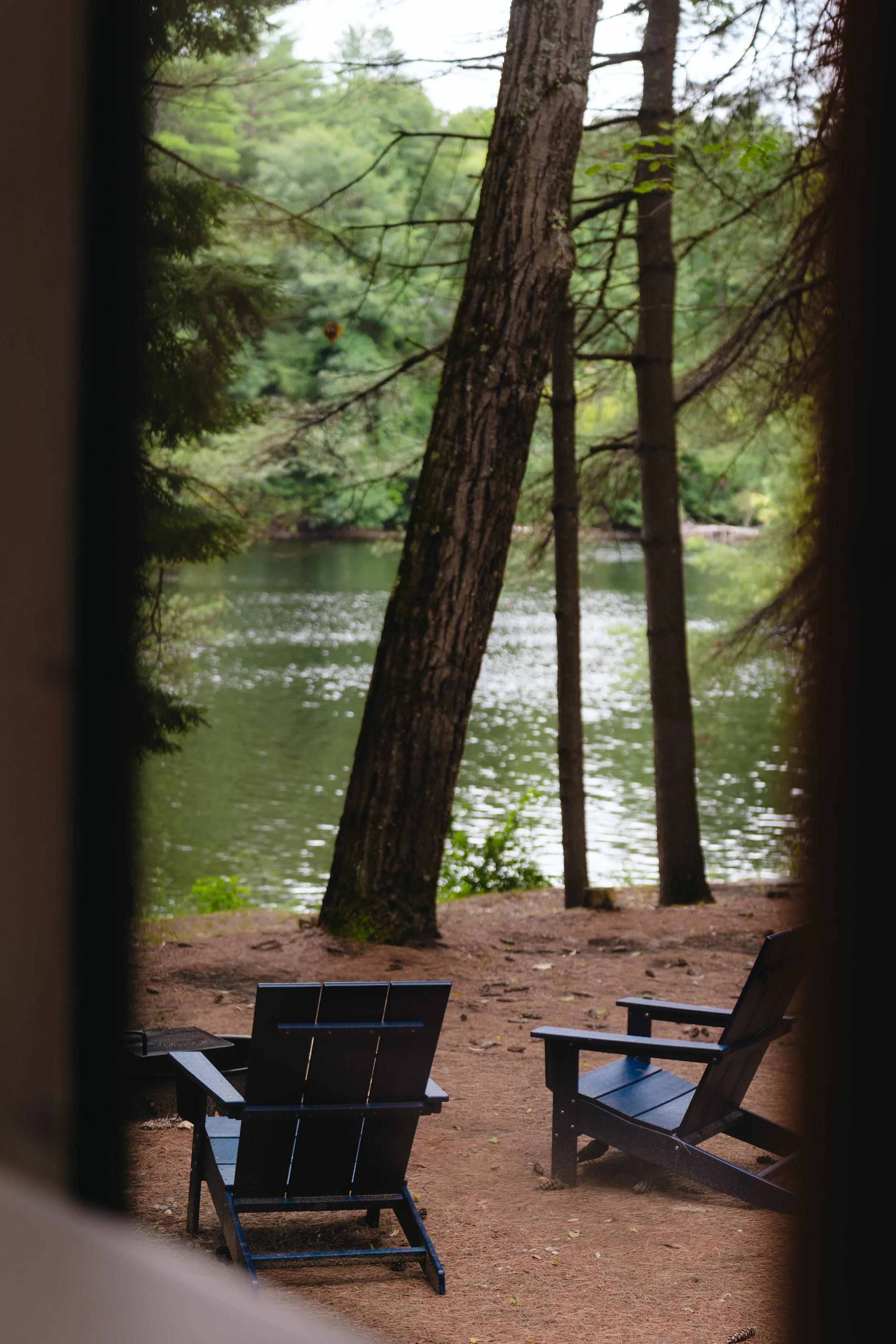 Incredible views of the Hudson River in the Adirondacks with a spot to sit under the trees and enjoy the view.