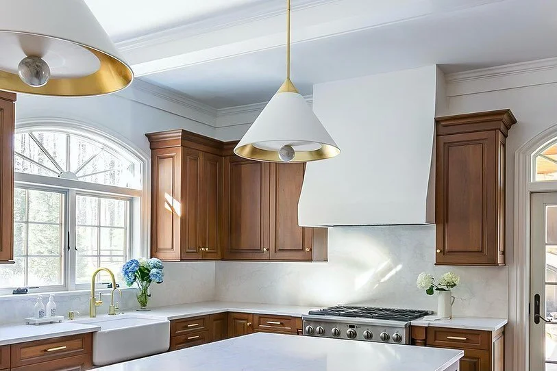 Captivated by this custom range hood crafted by @artstarbaltimore 💫 

How did we do this?

Using exceptional carpentry skills, our team constructed a custom frame over the existing range hood (see before photo). From there, the talented artisans at 