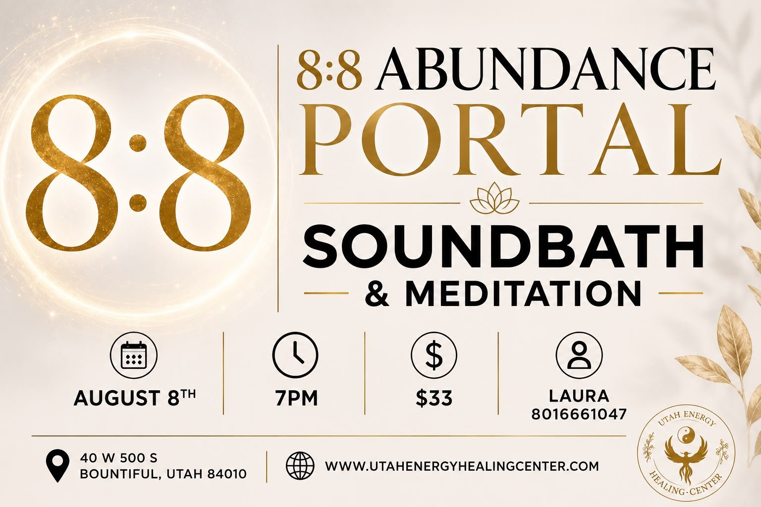 💸PORTAL 8:8 🌀 AUG 8 ✨SOUNDBATH MEDITATION 🎶 