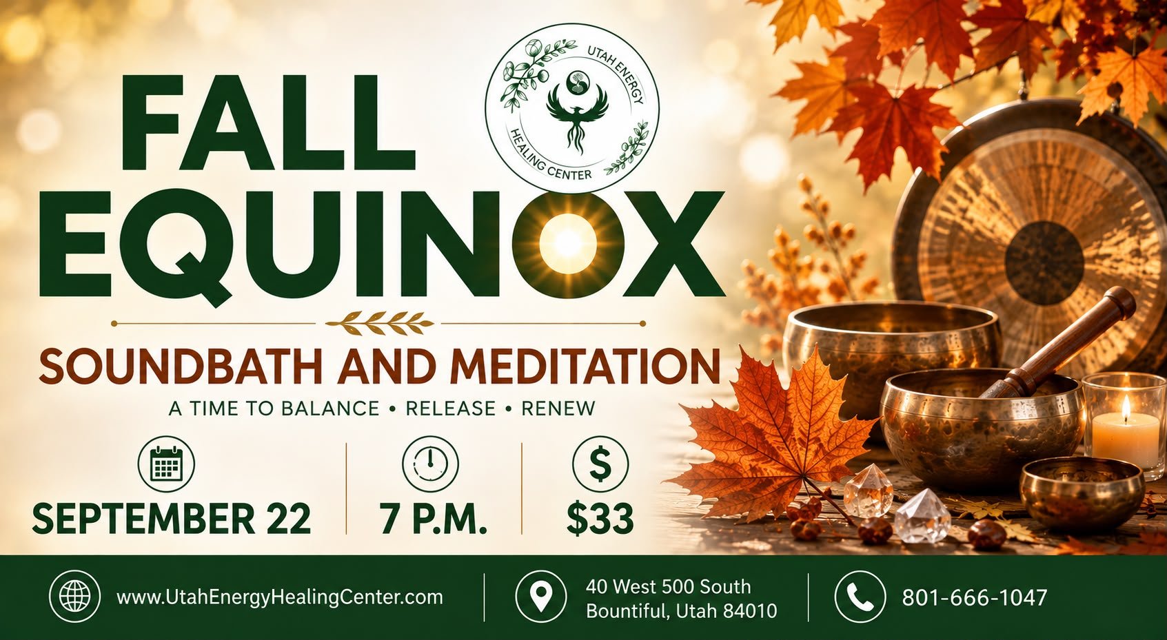 🍂Fall Equinox🍁SEPT 22&nbsp;🥁SOUNDBATH MEDITATION&nbsp;🎶 