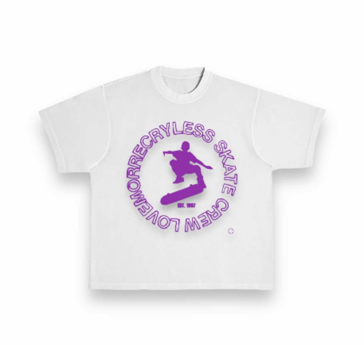 “SKATE CREW” Logo Tee “Purple”