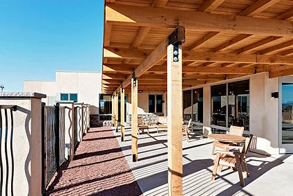 image of patio at green house senior living tucson arizona