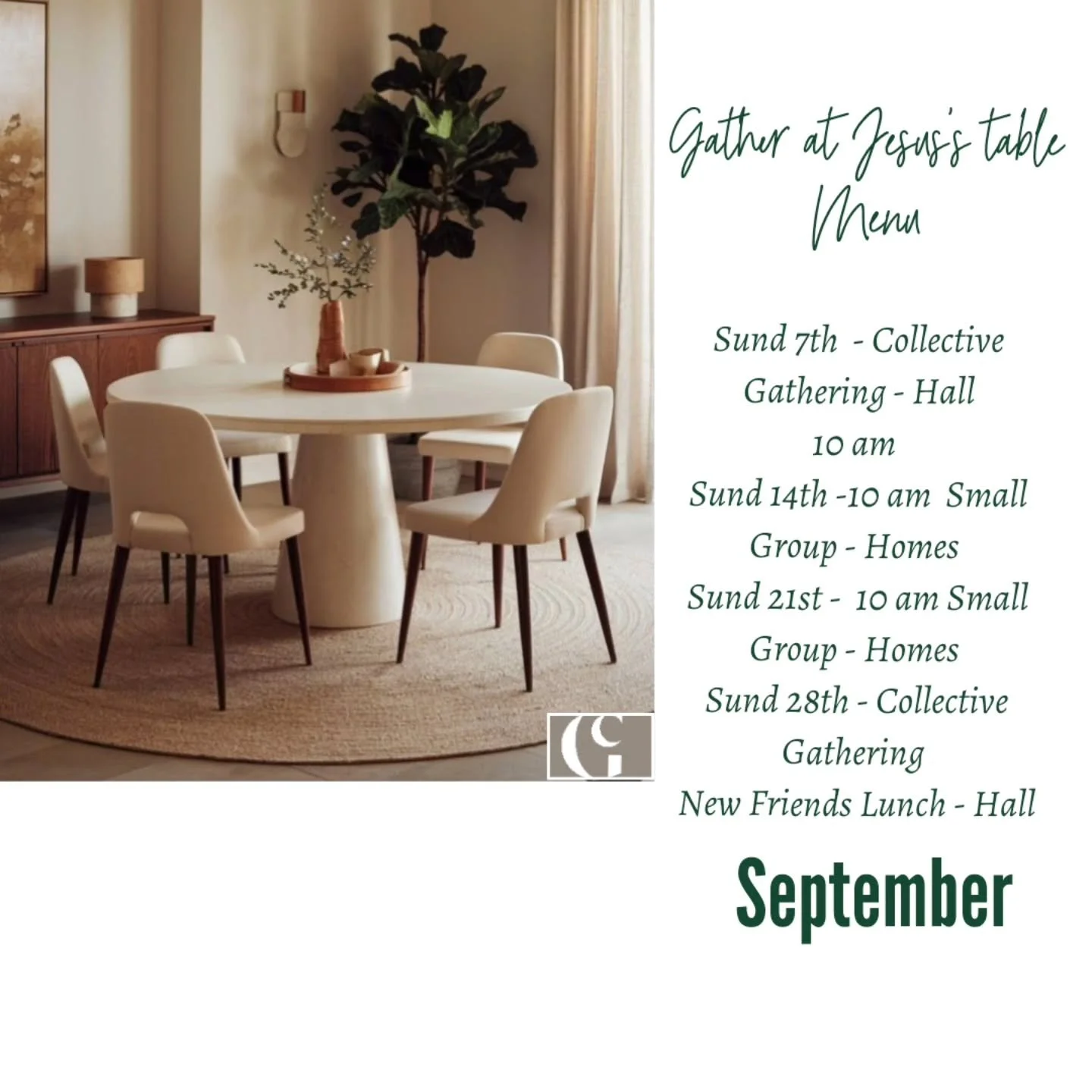 So much happens around a table&mdash;food is shared, stories exchanged, presence felt.
It&rsquo;s where transformation begins and everyone has a seat.
This month, come to Jesus&rsquo;s table&mdash;a place of food, faith, and friendship. 🍴✨