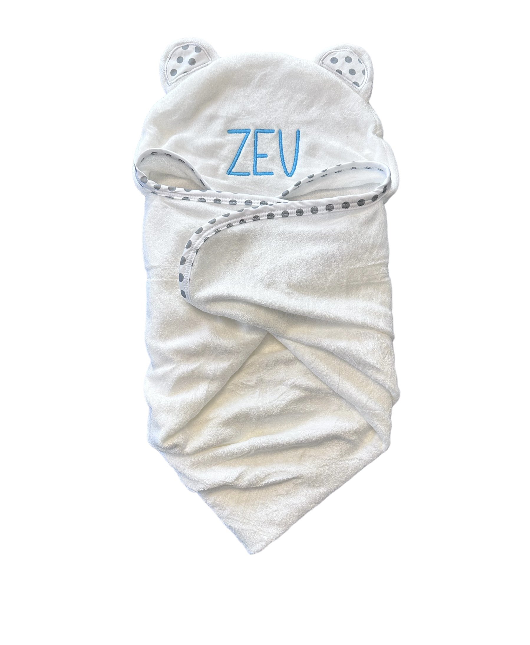 Personalized Hooded Bear Towel