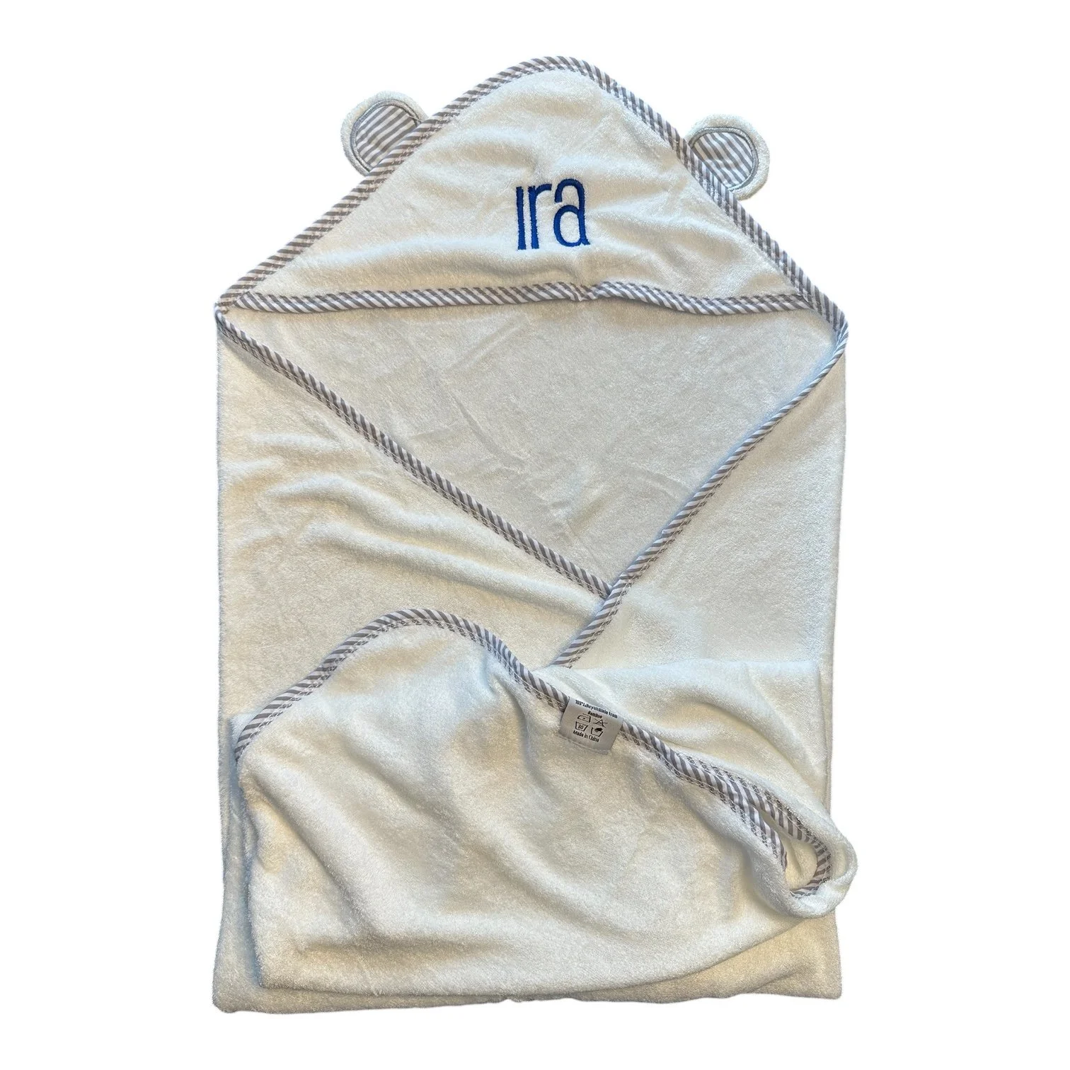 Personalized Hooded Bear Towel