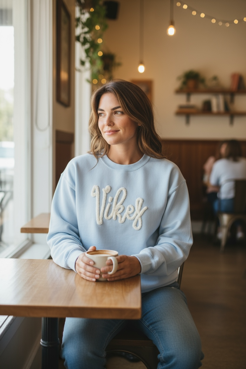 WWHS Vikings Chenille Embroidered Sweatshirt — Sealed with a Kish