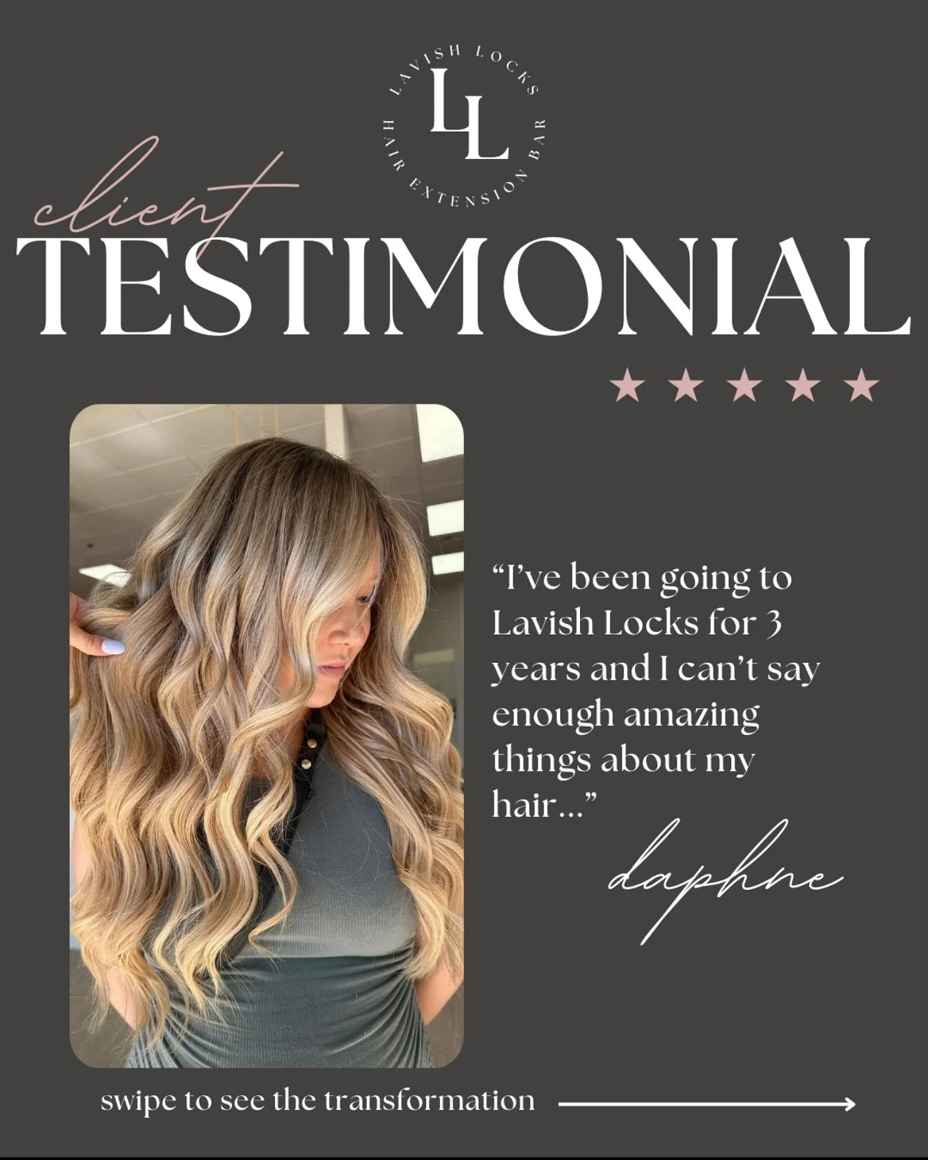 Your kind words fuel our team&rsquo;s passion every day 💕 

#ClientLove #TeamWork #trending #sabrinacarpenter #taylorswift #rosevillesalon #rosevilleblonde #rosevillehairstylist #rosevillehair 

@lavishlockssierra @lavishlockspatricia @lavishlocksma
