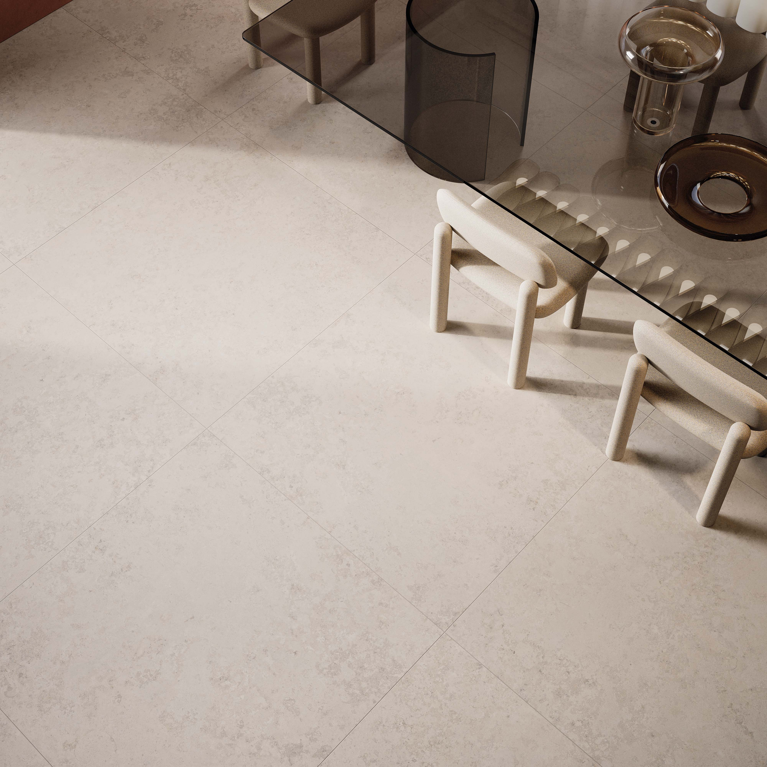 Natural stone look tile with subtle mineral detail