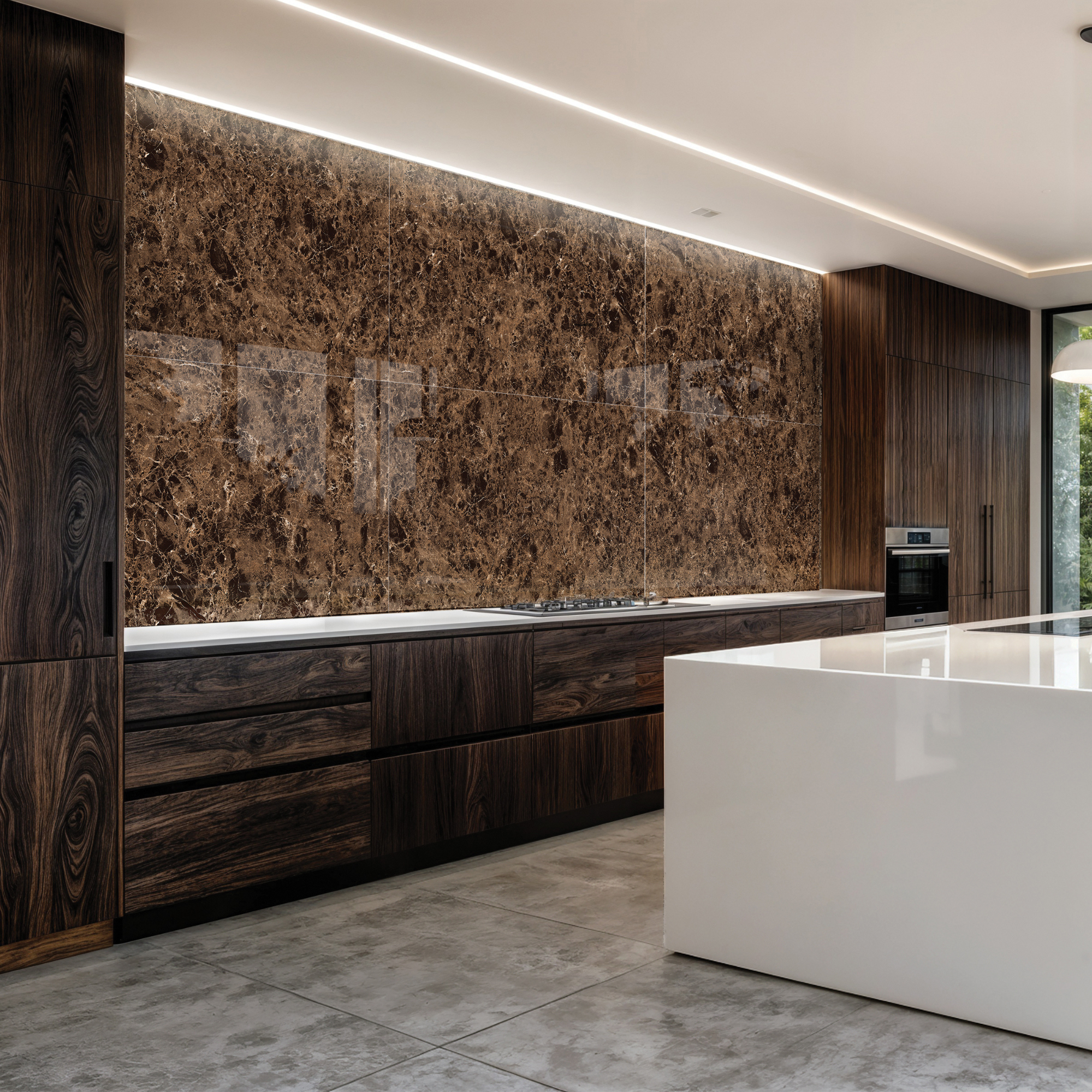 Luxury tile in deep earthy tones