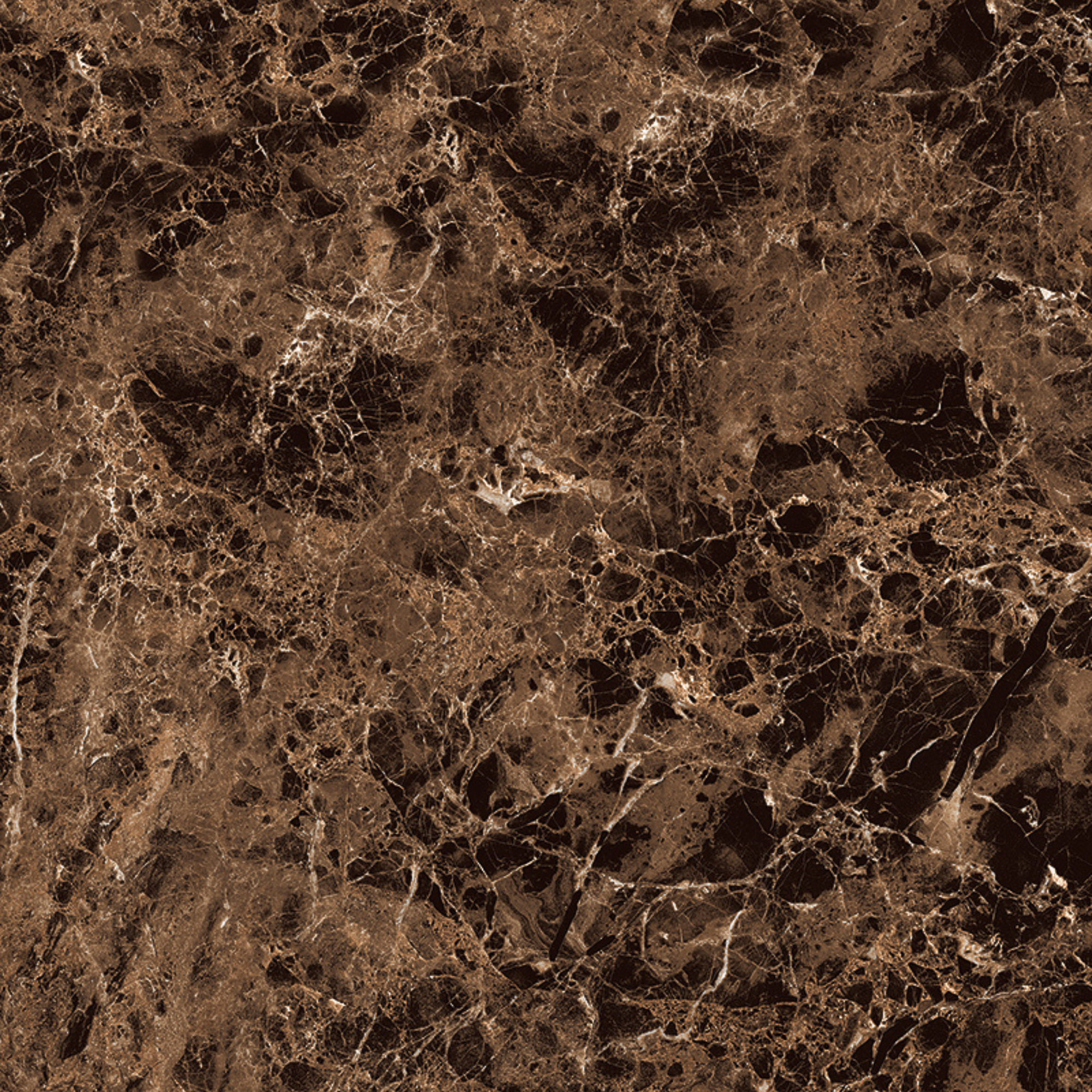 Dark brown marble-look porcelain surface