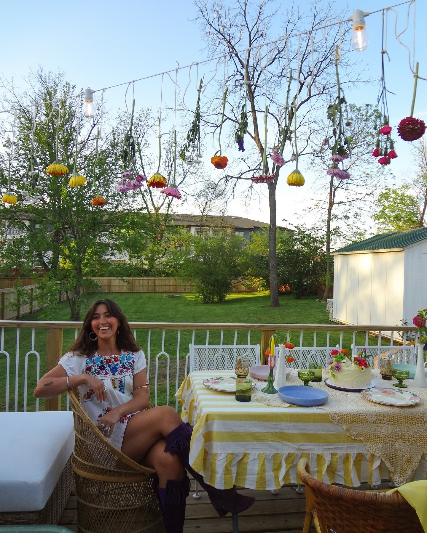 couldn&rsquo;t think of a more perfect way to spend my 27th than with these wonderful gal pals and a garden party out of my pinterest dreams 🌸🪩🧚🌼🌷🦋🌞