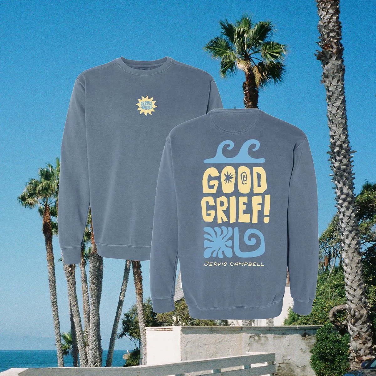 Surf Apparel Brand Crewneck Graphic Design