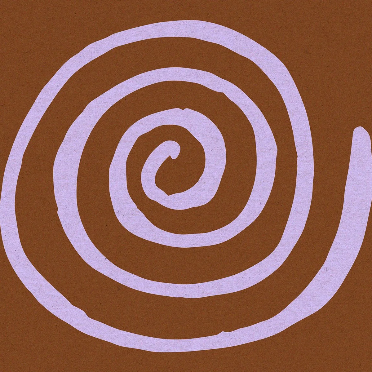 Custom hand drawn coastal spiral illustration.