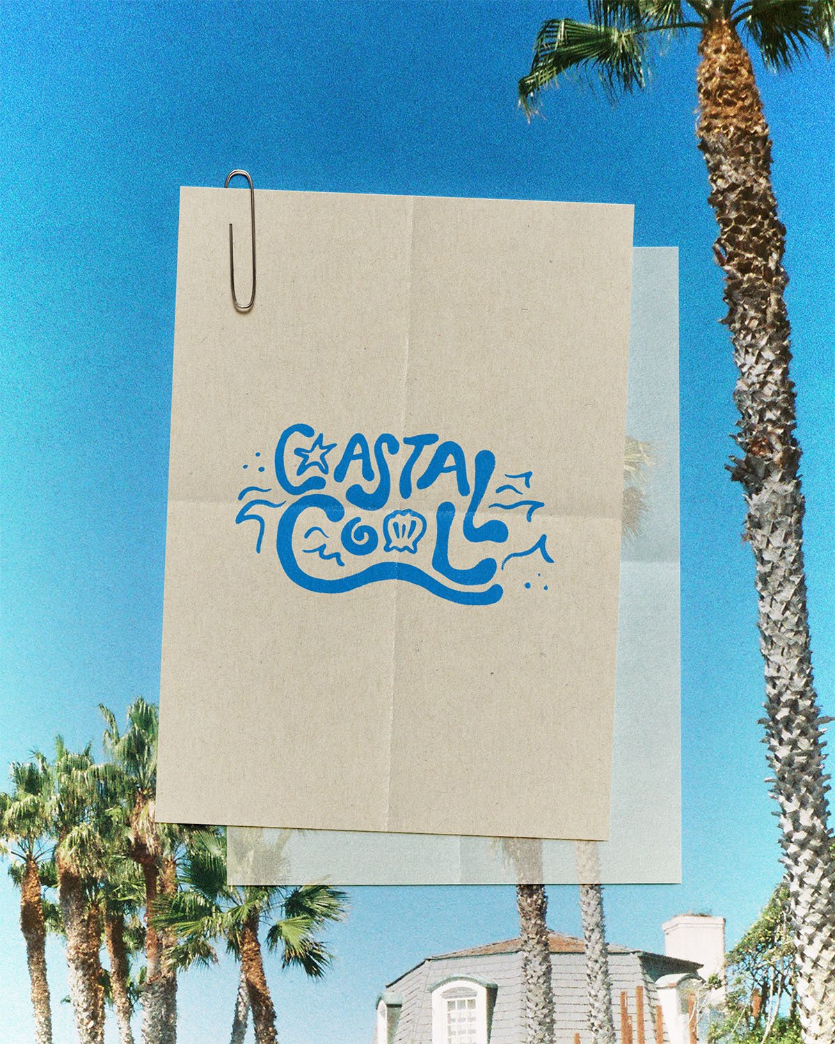 Custom groovy tropical hand lettering and illustration for coastal, beach, surf, California based brands.
