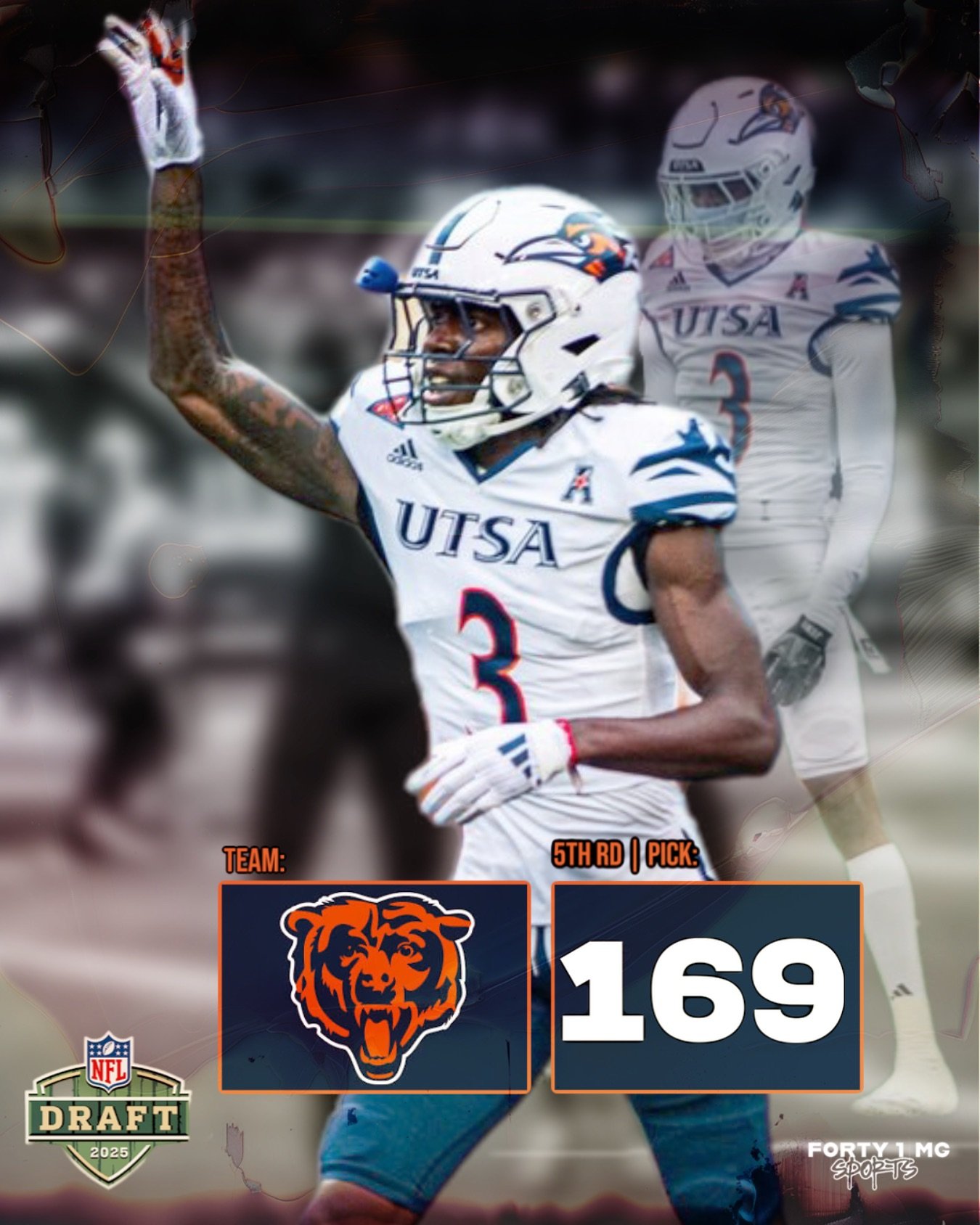 Congrats @zahhtovenn time to get to work 💼💪🏾 
#BEARS #F4M1LY #NFLDRAFT25