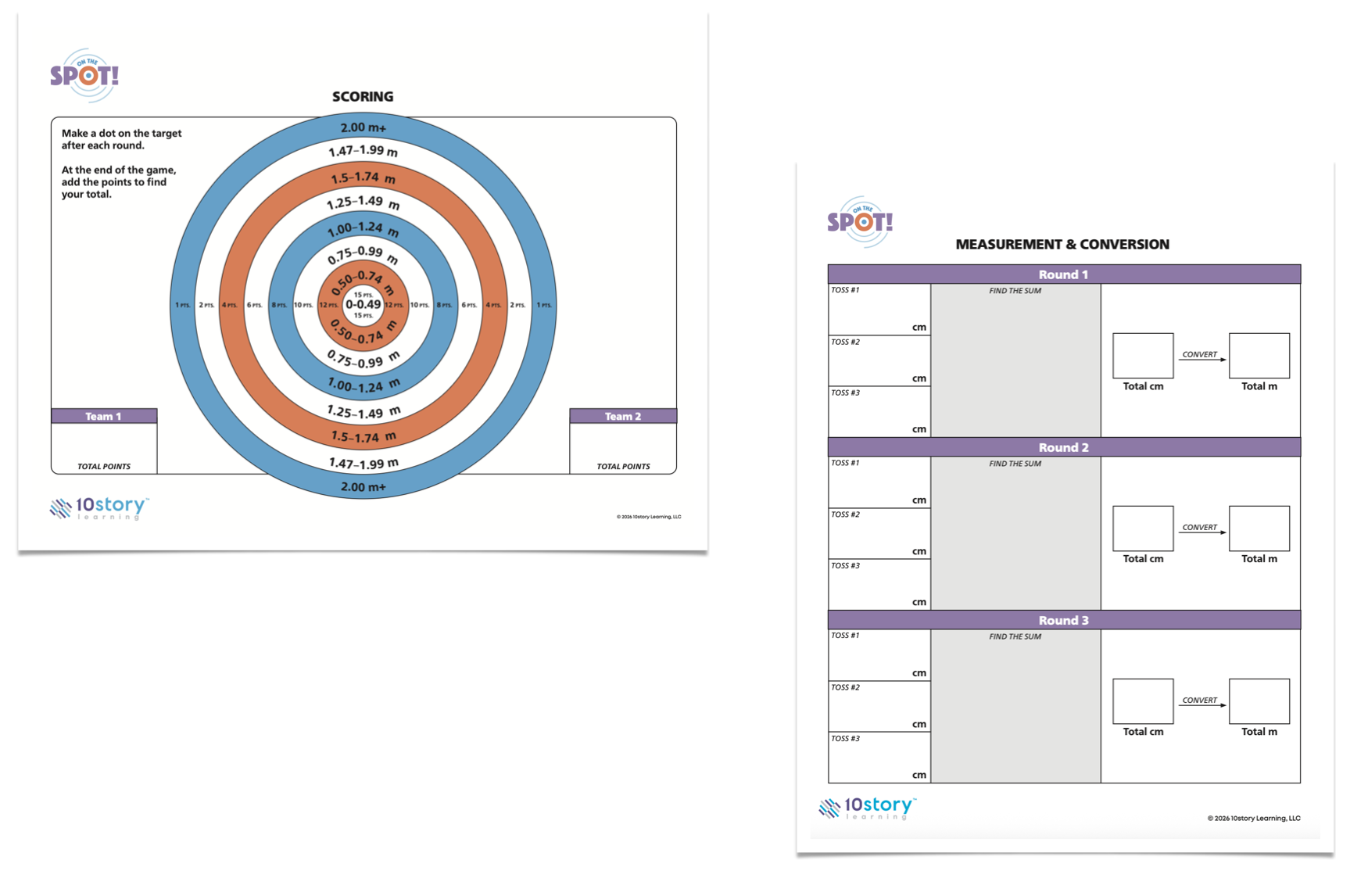 On the Spot Game Setup