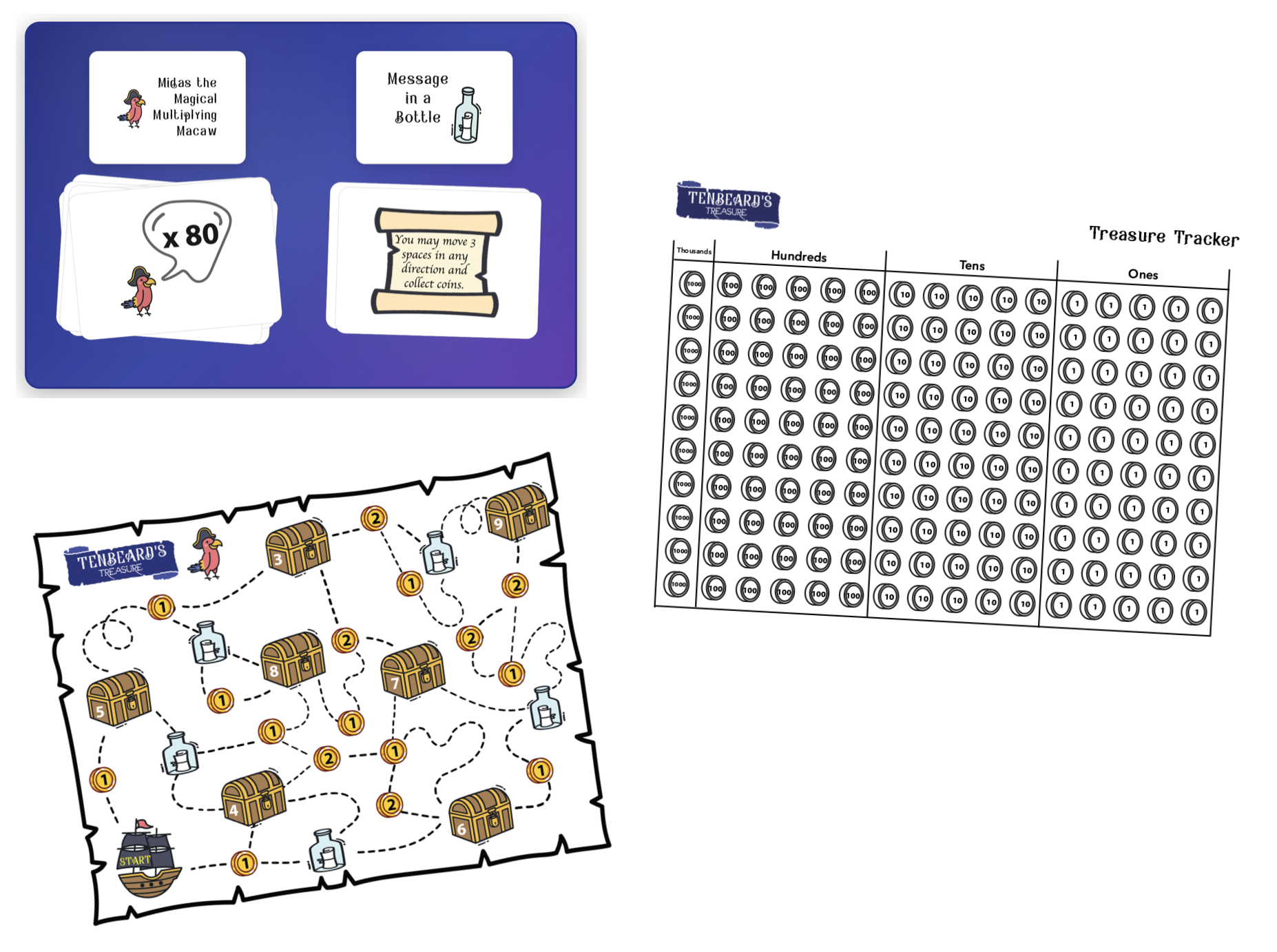 Tenbeard's Treasure Game Setup